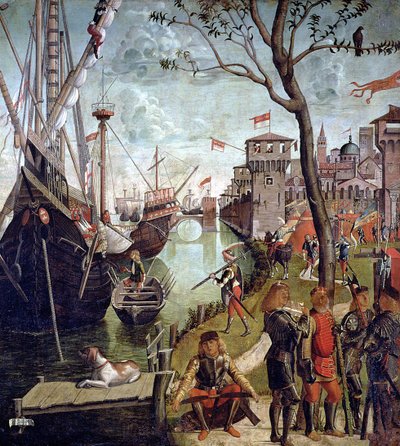 Arrivée de Sainte-Ursule pendant le siège de Cologne, du cycle de Sainte-Ursule, 1498 - Vittore Carpaccio